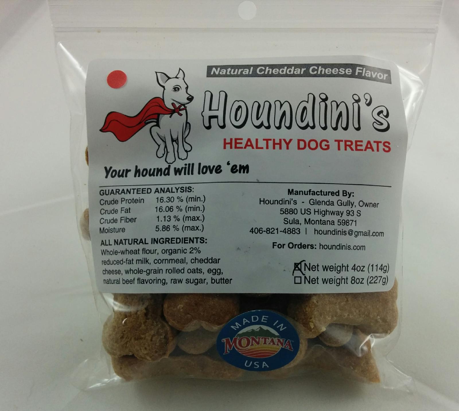 Houndini's Cheddar Cheese Biscuits, Medium-Size Bone, 4 oz