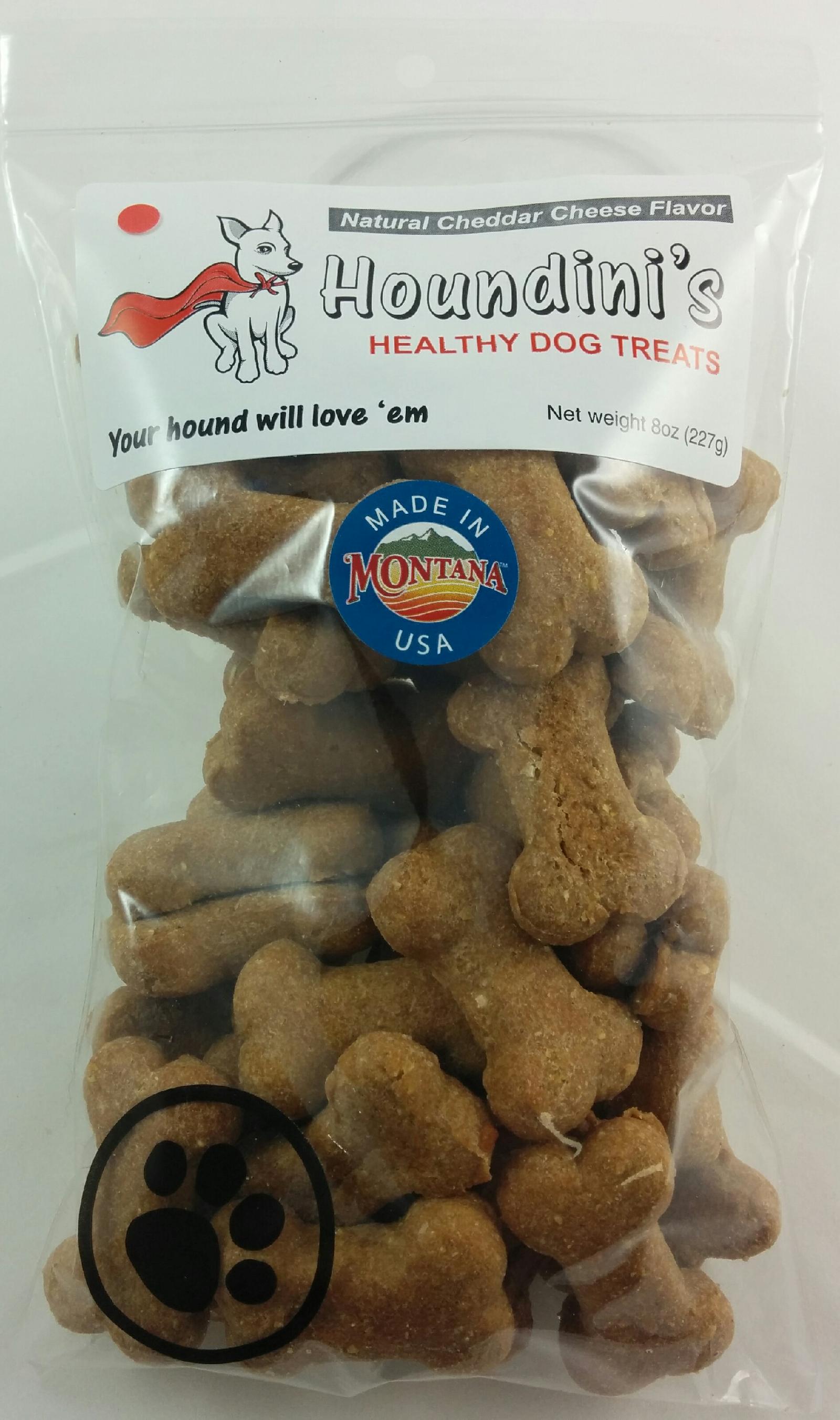 Houndini's Cheddar Cheese Biscuits, Medium-Size Bone, 8 oz