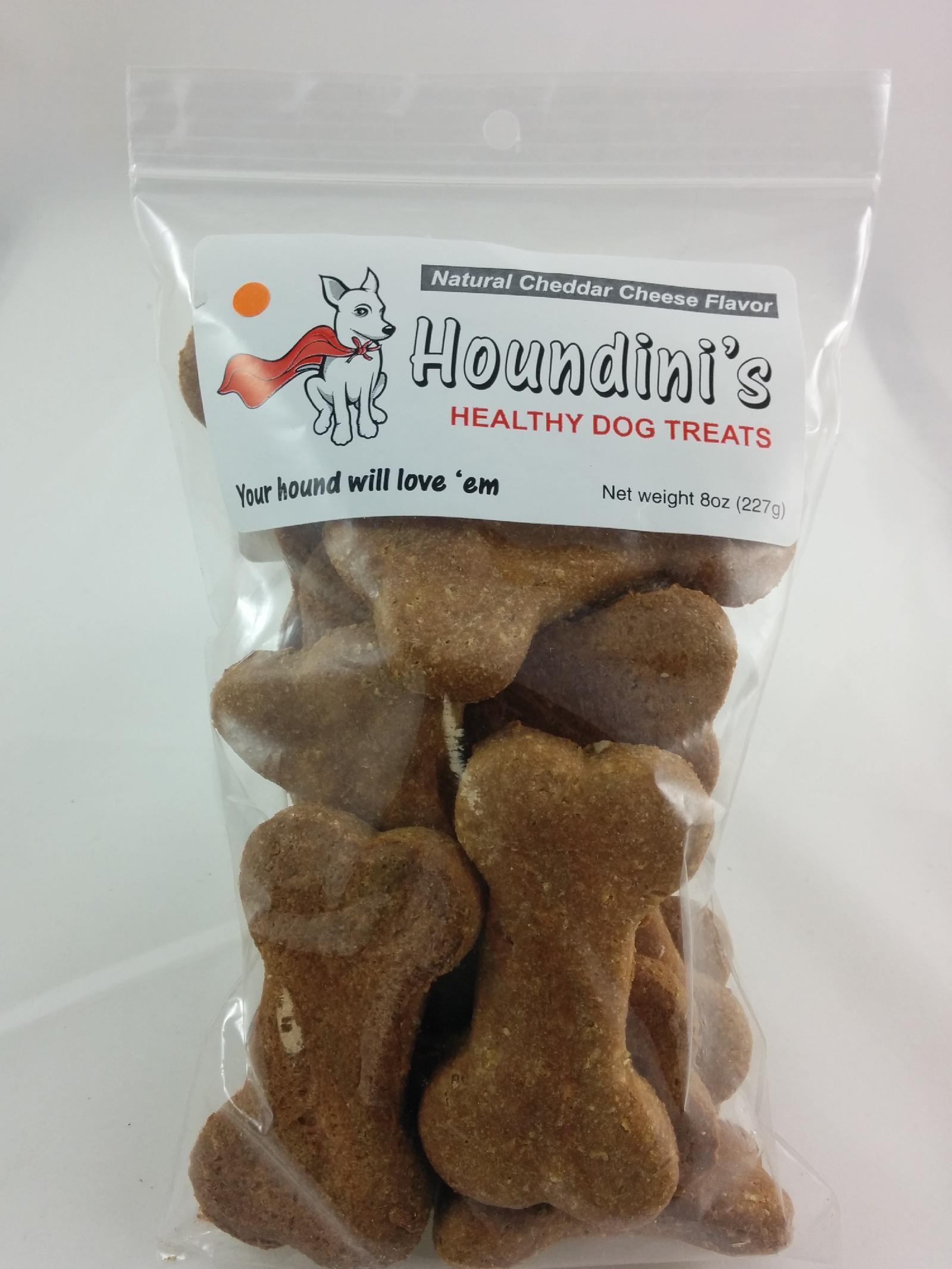 Houndini's Cheddar Cheese Biscuits, Large-Size Bone, 8 oz